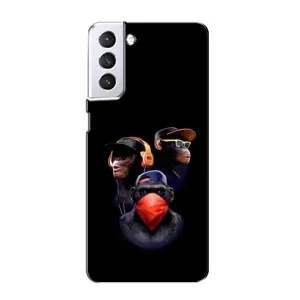 Чохол з Мавпами Samsung Galaxy S21 - (AlphaPrint) (Три мавпи)