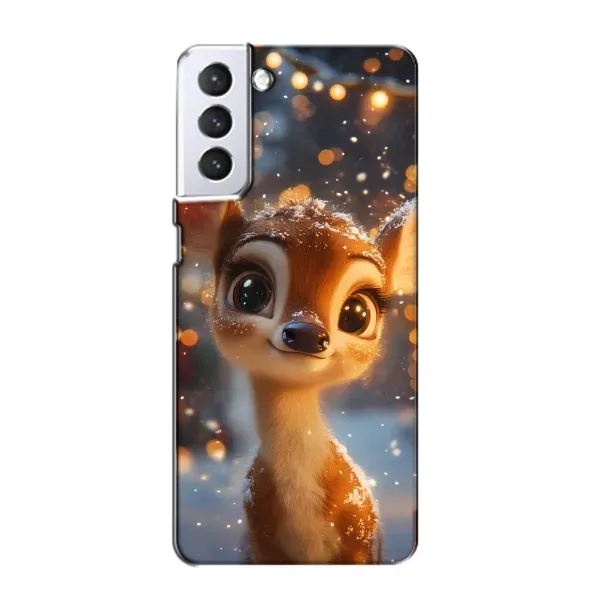 Чохол з принтом «Оленятко серед гірлянд» для Samsung Galaxy S21