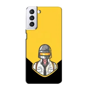 Чеjхол PUBG для Samsung Galaxy S21 (AlphaPrint) (Пабг в шоломі)