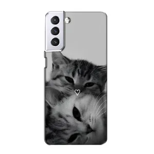 Чохол з малюнком кіт на Samsung Galaxy S21 (Пара котів)