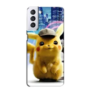 Чехол с Пикачу на Samsung Galaxy S21 (Пикачу в городе)