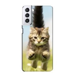 Чохли з Котиками для Samsung Galaxy S21 (VPrint) (Прижок кота)
