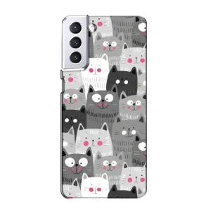 Чохли з Котиками для Samsung Galaxy S21 (VPrint) (Мальовані котики)
