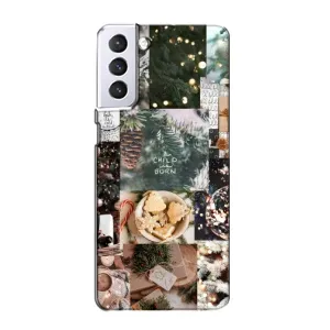 Різдвяні, Святкові Чохли для Samsung Galaxy S21 (Різдвяний колаж)