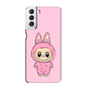 Чехол с Лабубу на Samsung Galaxy S21 (Розовый Лабубу)