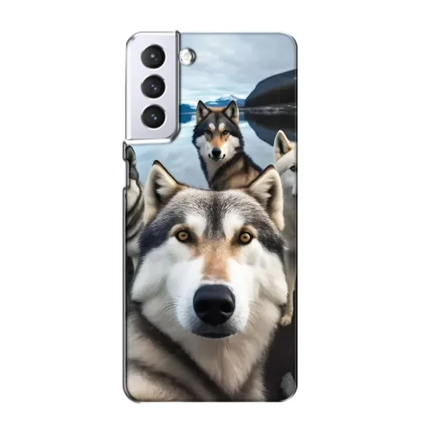 Чехол с принтом «Селфи ХАски» для Samsung Galaxy S21 Чехол с принтом «Селфи ХАски» для Samsung Galaxy S21