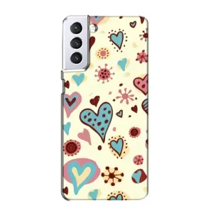 Чехлы для любимой на Samsung Galaxy S21 (VPrint) (Сердечки)
