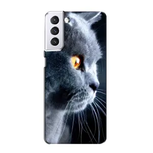 Чохли з Котиками для Samsung Galaxy S21 (VPrint) (Сірий Кіт)