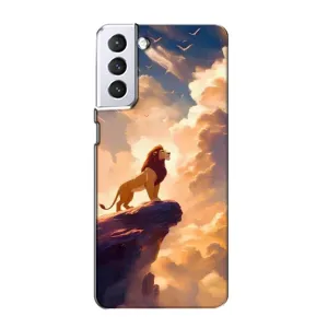 Чохол Король лев на Samsung Galaxy S21 (Сімба на скелі)