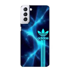 Чохли Адидас для Samsung Galaxy S21 (AlphaPrint) (Синій Адідас)