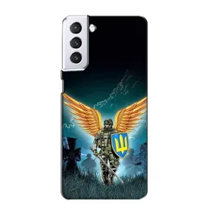 Чехлы с картинкой ЗСУ для Samsung Galaxy S21 (AlphaPrint) (Солдат ЗСУ)