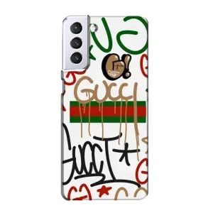 Бренднові Чохли для Samsung Galaxy S21 - (PREMIUMPrint) (Стиль GUUCI)