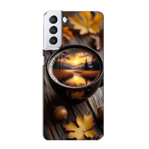 Чохол з принтом «Темна кава» для Samsung Galaxy S21