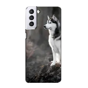 Чохол з Хаскі Samsung Galaxy S21 - (AlphaPrint) (Вірний собака)