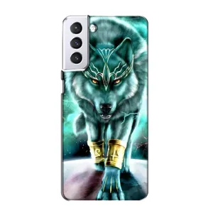 Защитные чехлы для Самсунг С21 (AlphaPrint) (ХИТ продаж) ВОЛК (Яркий волк)