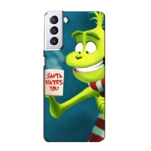 Різдвяні Чохли для Samsung Galaxy S21 (VPrint) (Зелений Грінч)