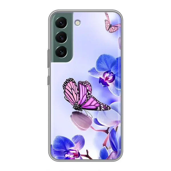 Чехол с принтом «Бабочка на цветочке» для Samsung Galaxy S22 Plus Чехол с принтом «Бабочка на цветочке» для Samsung Galaxy S22 Plus
