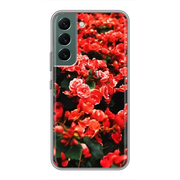 Чехол с принтом «Цветы красные» для Samsung Galaxy S22 Plus Чехол с принтом «Цветы красные» для Samsung Galaxy S22 Plus