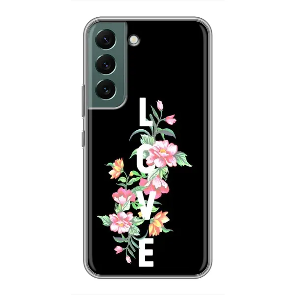 Чехол с принтом «Цветы LOVE» для Samsung Galaxy S22 Plus