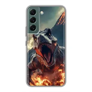 Чехол с картинкой «Хищники» для Samsung Galaxy S22 Plus (Огненный динозавр)