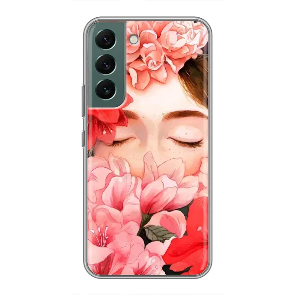 Чехол с принтом «Глаза в цветах» для Samsung Galaxy S22 Plus