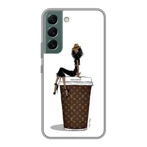 Чехлы Луи Витон для Samsung Galaxy S22 Plus (AlphaPrint - LOUIS VUITTON) (кофе LOUIS VUITTON)