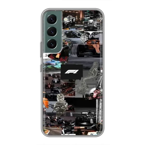 Чехол с принтом «Гоночный коллаж Ф1» для Samsung Galaxy S22 Plus Чехол с принтом «Гоночный коллаж Ф1» для Samsung Galaxy S22 Plus