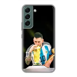 Чехлы для Samsung Galaxy S22 Plus (Leo чемпион) (AlphaPrint) (Кубок Месси)