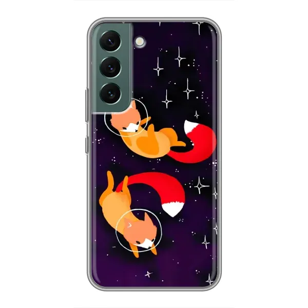 Чехол с принтом «Лисички космонавты» для Samsung Galaxy S22 Plus