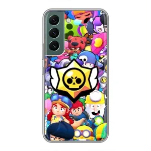 Чехол для Samsung Galaxy S22 Plus Бравл Старс (VPrint) (Лого Brawl Stars)