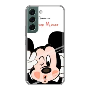 Эксклюзивный чехол для Samsung Galaxy S22 Plus (AlphaPrint - Мультяшные) (Маус Микки)