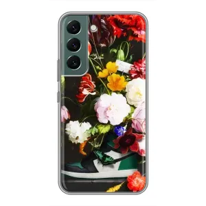 Брендновые Чехлы для Samsung Galaxy S22 Plus - (PREMIUMPrint) (Nike цветы)