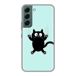 Чехол с принтом для Samsung Galaxy S22 Plus (AlphaPrint) Модные коты (Падающий кот)