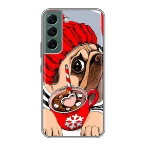 Чехлы с собаками для Samsung Galaxy S22 Plus (VPrint) (Собачка в шапке)