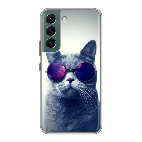 Чехол с принтом «Стильный кот» для Samsung Galaxy S22 Plus Чехол с принтом «Стильный кот» для Samsung Galaxy S22 Plus