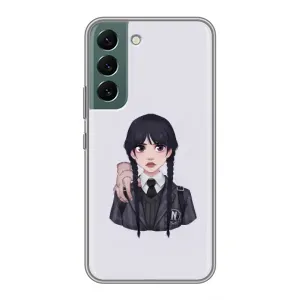 Чехлы Венсдей на Samsung Galaxy S22 Plus Уэнсдей (AlphaPrint) (Уэнздей и Вещь)