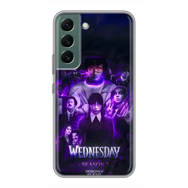 Чехол с принтом «Фиолетовая магия Уэнздей» для Samsung Galaxy S22 Plus Чехол с принтом «Фиолетовая магия Уэнздей» для Samsung Galaxy S22 Plus