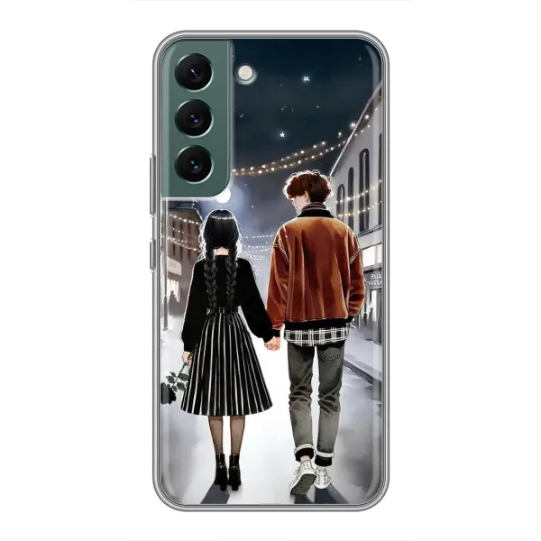 Чехол с принтом «Уэнздей и Тайлер» для Samsung Galaxy S22 Plus Чехол с принтом «Уэнздей и Тайлер» для Samsung Galaxy S22 Plus