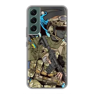 Чехлы с картинкой ЗСУ для Samsung Galaxy S22 Plus (AlphaPrint) (Воин ВСУ)