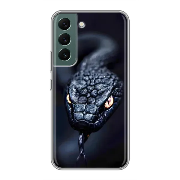 Чехол с принтом «Черная змея» для Samsung Galaxy S22 Plus Чехол с принтом «Черная змея» для Samsung Galaxy S22 Plus