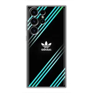 Чохли Адидас для Samsung Galaxy S22 Ultra (AlphaPrint) (Адідас з полосами)