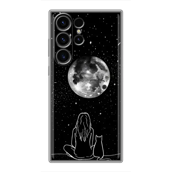 Чехол с принтом «Девушка с котом» для Samsung Galaxy S22 Ultra