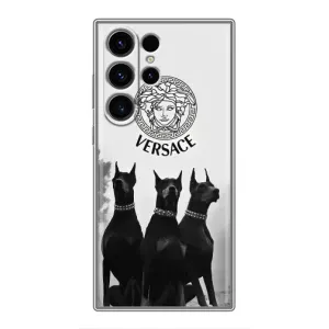 Чохли VERSACE для Самсунг Галаксі S22 Ультра (PREMIUMPrint) (Доберман Версаче)