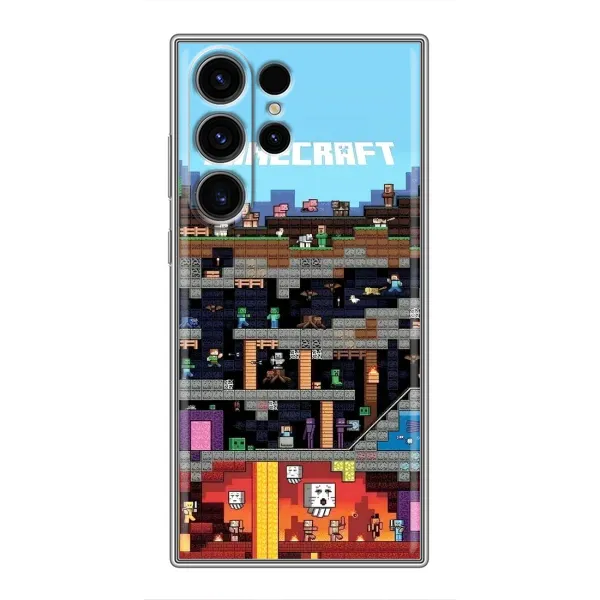 Чехол с принтом «фон Minecraft» для Samsung Galaxy S22 Ultra