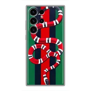 Чохли  GUCCI для Самсунг Галаксі S22 Ультра (AlphaPrint) (Gucci змія)