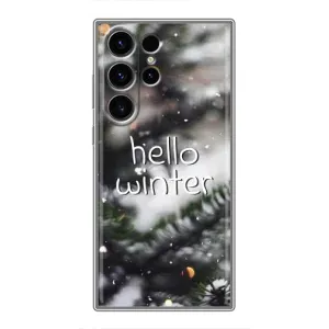 Новорічні, Святкові Чохли для Samsung Galaxy S22 Ultra - 2024 год (Hello winter)