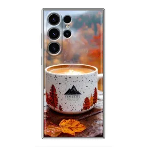 Чохол з унікальним дизайном 'Осінь з кавою' для Samsung Galaxy S22 Ultra (Кава на природі)