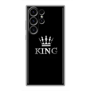 Чехол с Короной Самсунг S22 Ультра - (AlphaPrint) (KING)