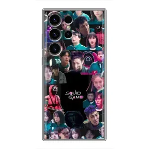 Чохол Гра в кальмара для Samsung Galaxy S22 Ultra (Колаж Гра кальмара)