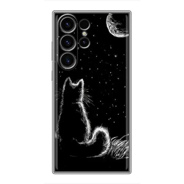 Чохол з принтом «Котик і місяць» для Samsung Galaxy S22 Ultra Чохол з принтом «Котик і місяць» для Samsung Galaxy S22 Ultra